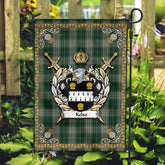 Kelso Tartan Crest Garden Flag - Celtic Thistle Style